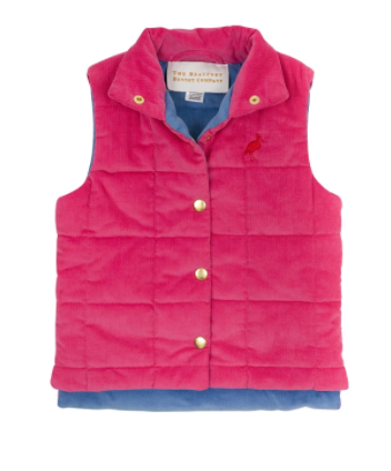 Holly Vaughn Vest (Corduroy) | Hamptons Hot Pink with Park City Periwinkle