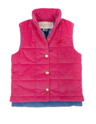 Holly Vaughn Vest (Corduroy) | Hamptons Hot Pink with Park City Periwinkle