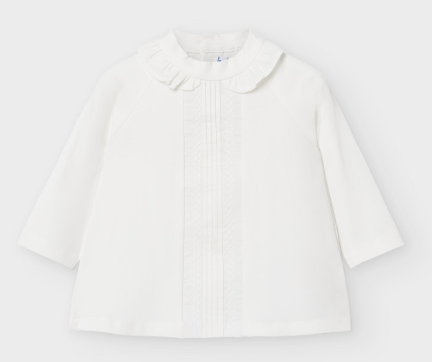 Off White Baby Girl High Neck Blouse (2051)