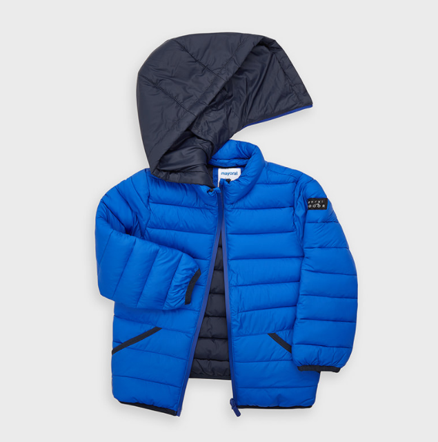 Boy Blue Padded Feathered Coat (4477)