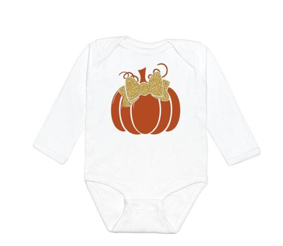 Pumpkin Long Sleeve Body Suit