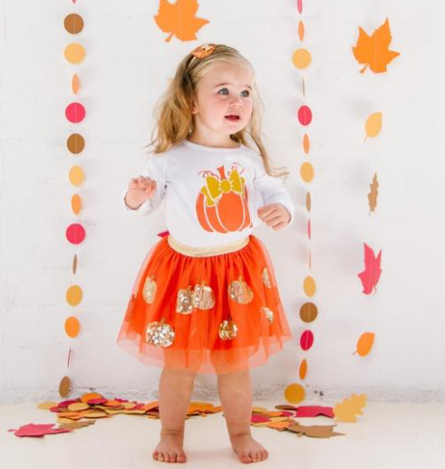 Pumpkin Long Sleeve Body Suit