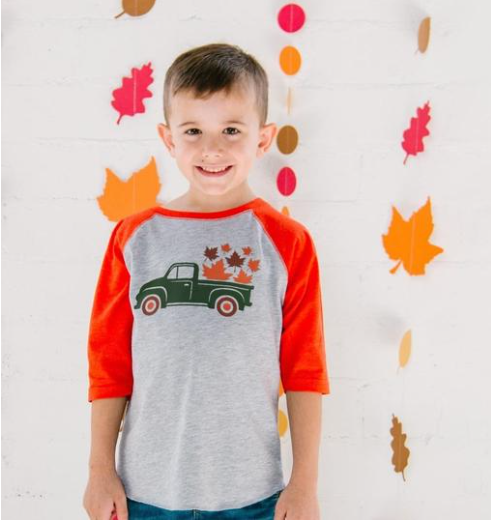 Fall Truck Long Sleeve Shirt