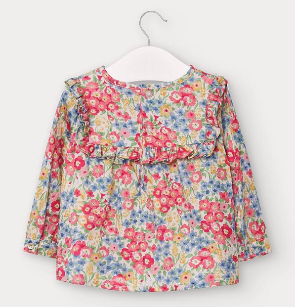 Floral Poplin Baby Girl Blouse (2136)