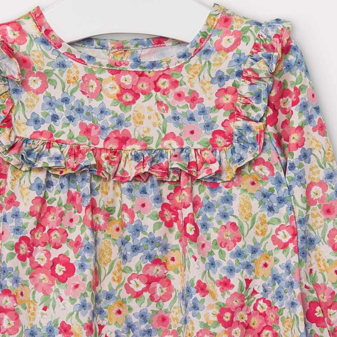 Floral Poplin Baby Girl Blouse (2136)