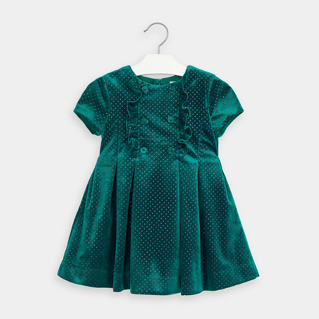 Green Glitter Velvet Sparkle Dress