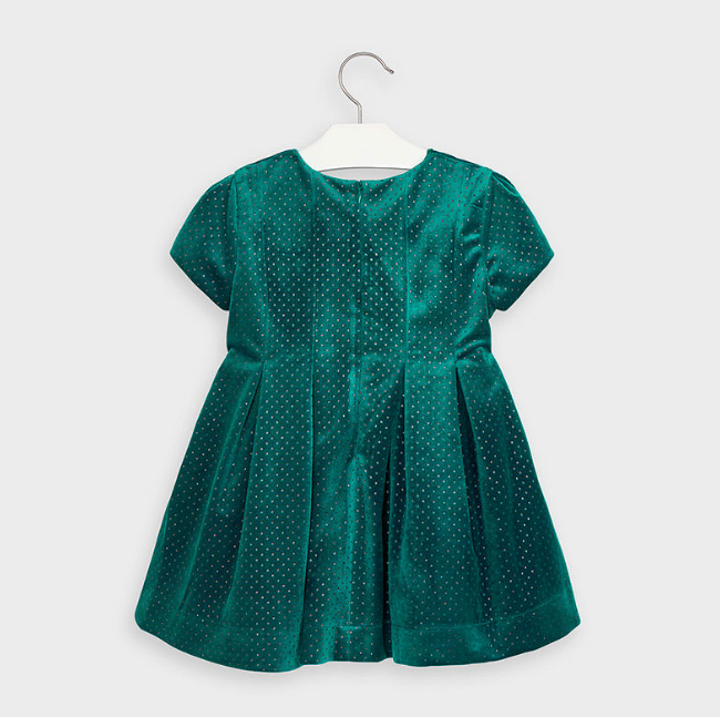Green Glitter Velvet Sparkle Dress