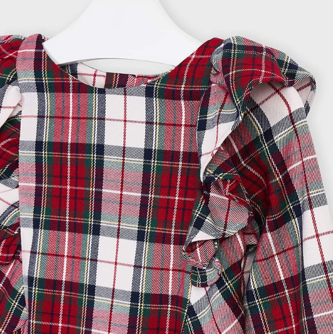 Plaid Ruffle Dress (4977)