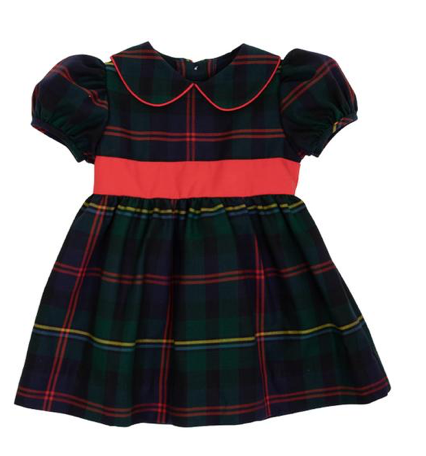 Cindy Lou Sash Dress | Horse Trail Tartan with Richmond Red