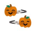 Pumpkin Hair Snap Clips