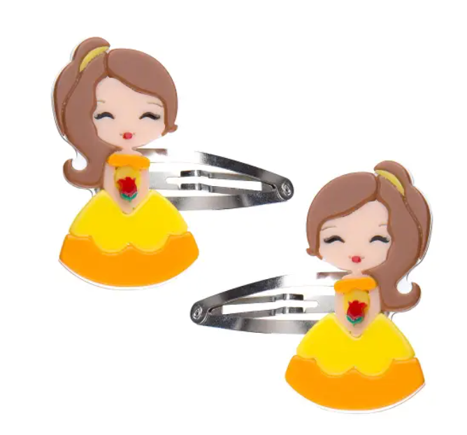 Cute Doll Hair Clips - Holding Rose
