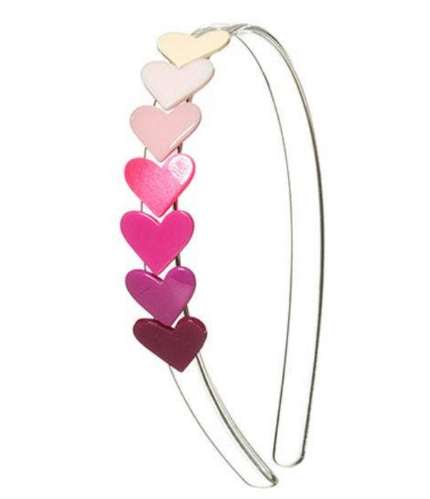 Pink Hearts Headband