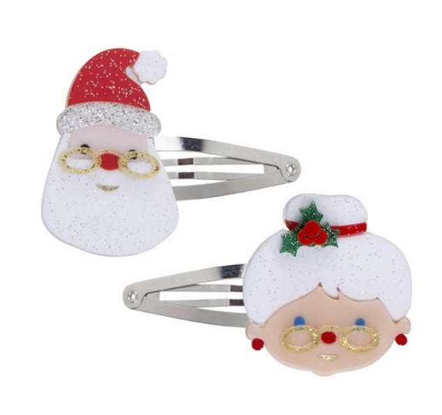Santa Claus & Mrs. Claus Snap Hair Clips
