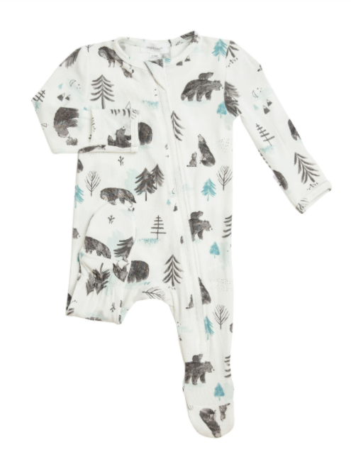 Mama & Cubs Zipper Footie