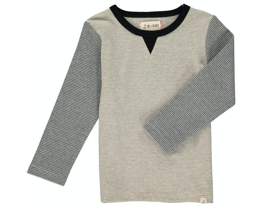 Grey Stripe Lightweight Sweatshirt