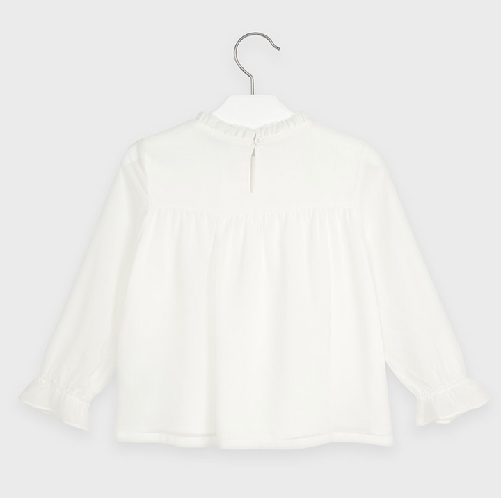White Girls Blouse with Buttons (4150)
