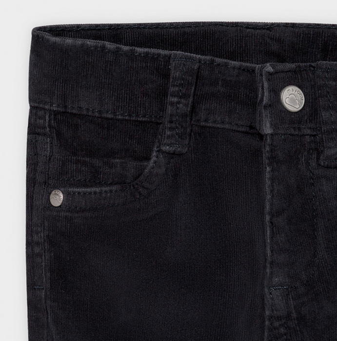 Slim Fit Deep Blue Corduroy Pants (502)