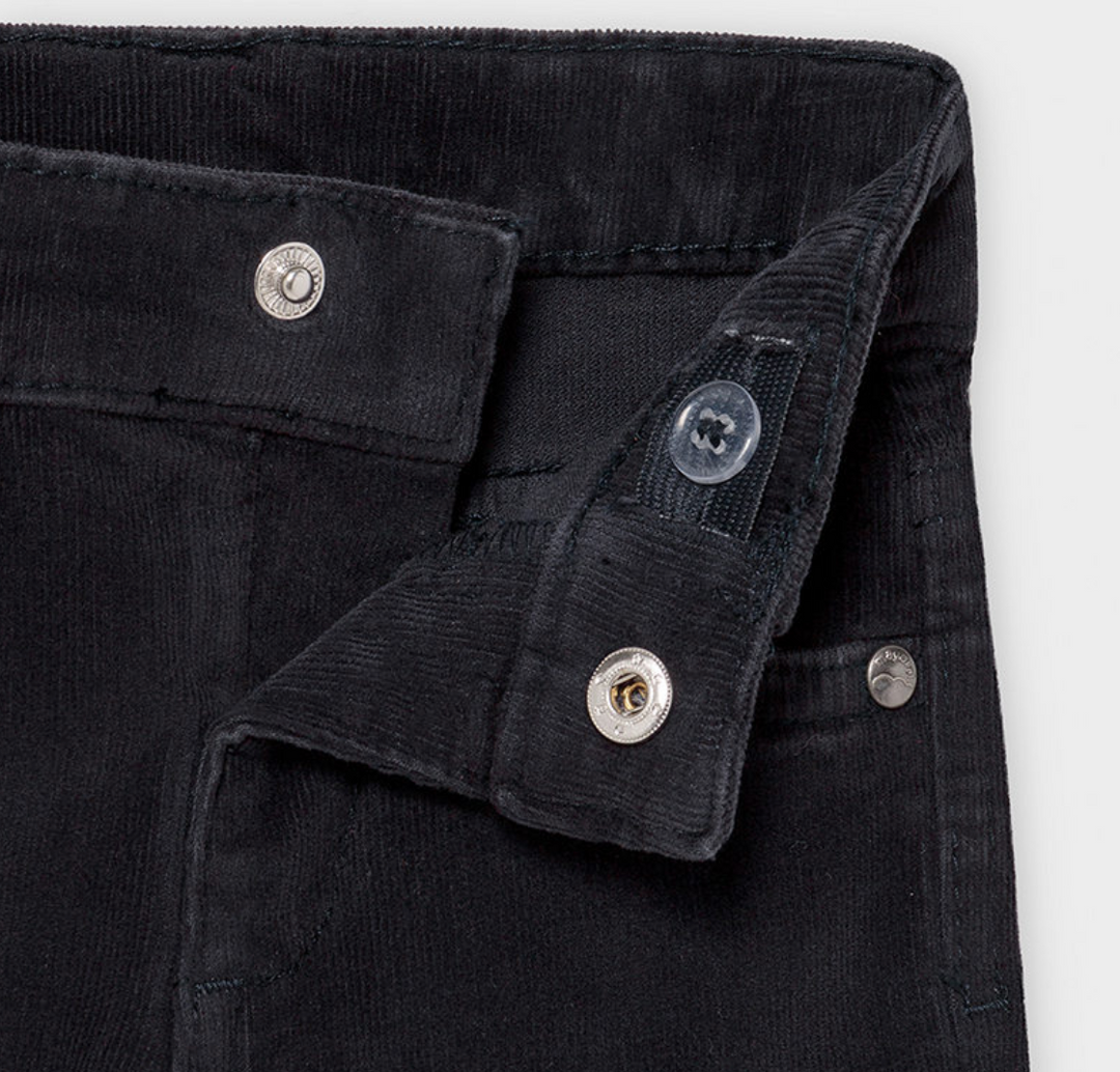 Slim Fit Deep Blue Corduroy Pants (502)