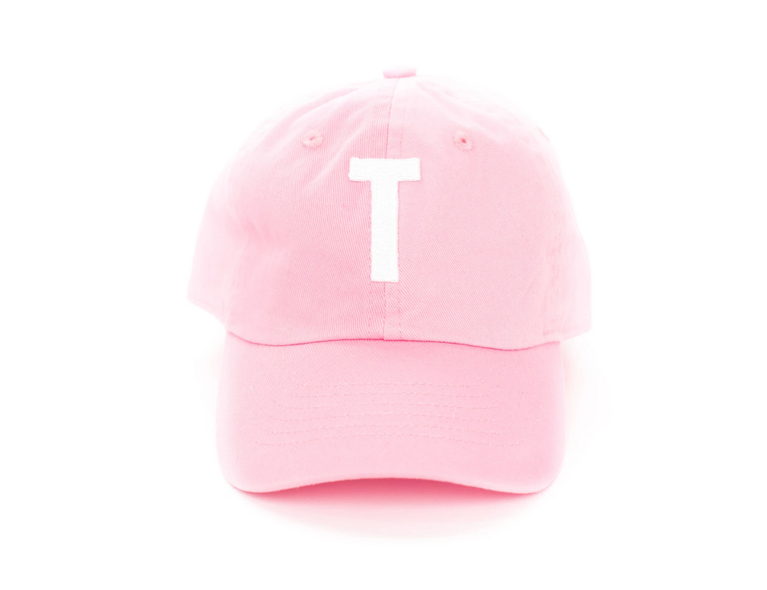 Light Pink Letter Baseball Hat (5-10 Years)