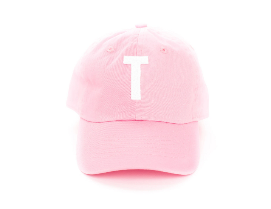 Light Pink Letter Baseball Hat (Toddler: 1-4 Years)