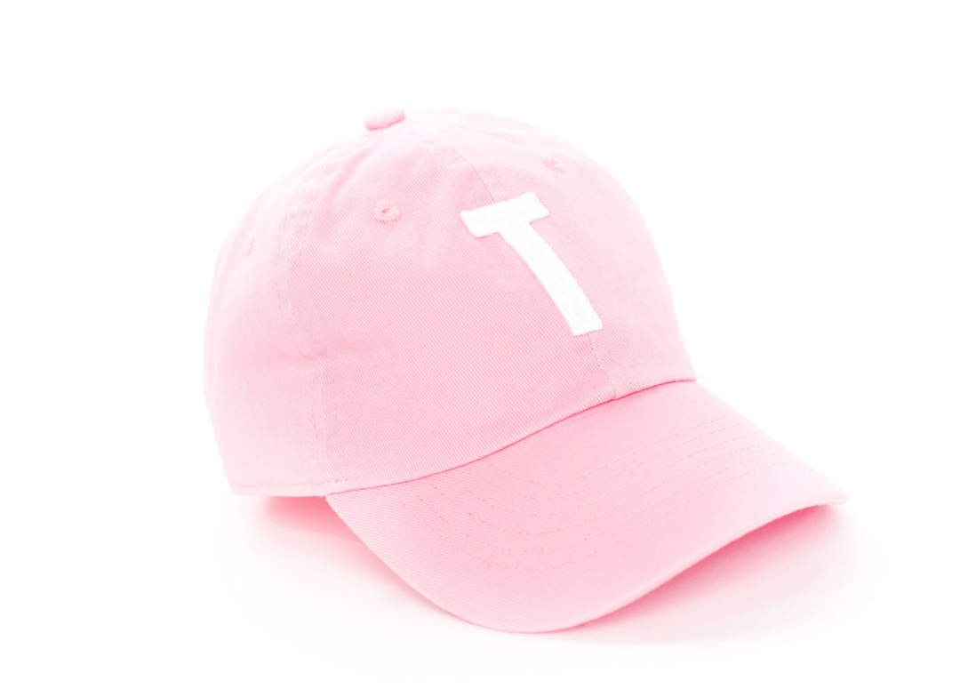 Light Pink Letter Baseball Hat (5-10 Years)