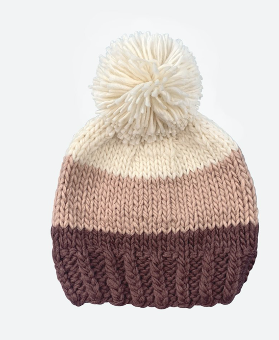 Tri-Color Beanie | Mauve