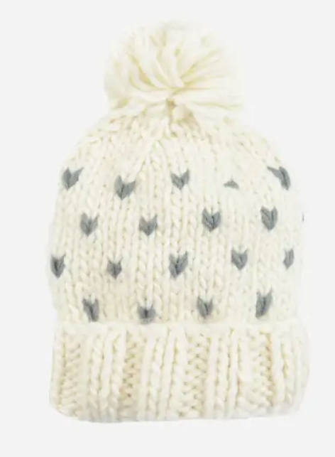 Sawyer Tiny Hearts Hat - Cream