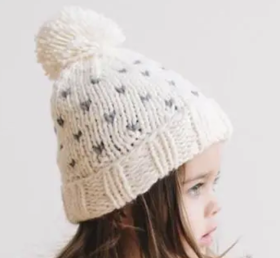 Sawyer Tiny Hearts Hat - Cream