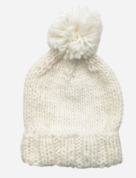 Single Pom Hat-Cream