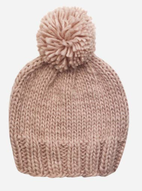 Single Pom Hat - Blush