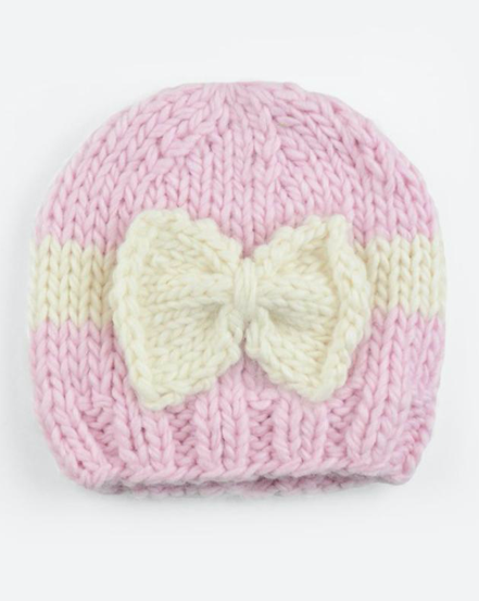 Pink & Cream Sabrina Bow Hat