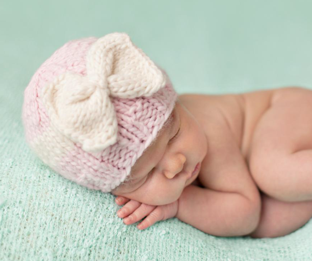 Pink & Cream Sabrina Bow Hat