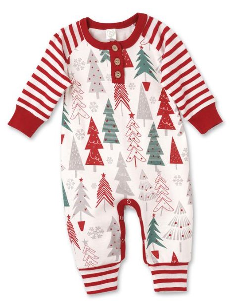 Christmas Henley Romper