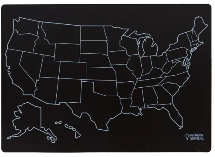 Chalkboard Map Placemat