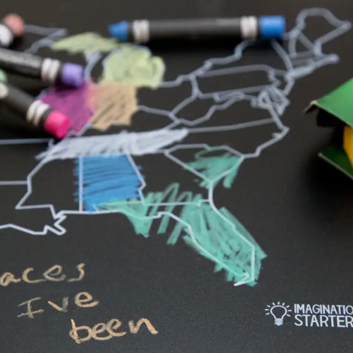 Chalkboard Map Placemat