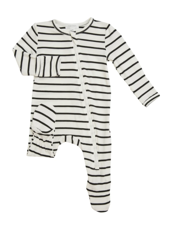 Stripes Zipper Footie