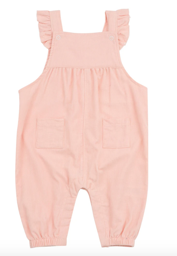 Corduroy Ruffle Overalls