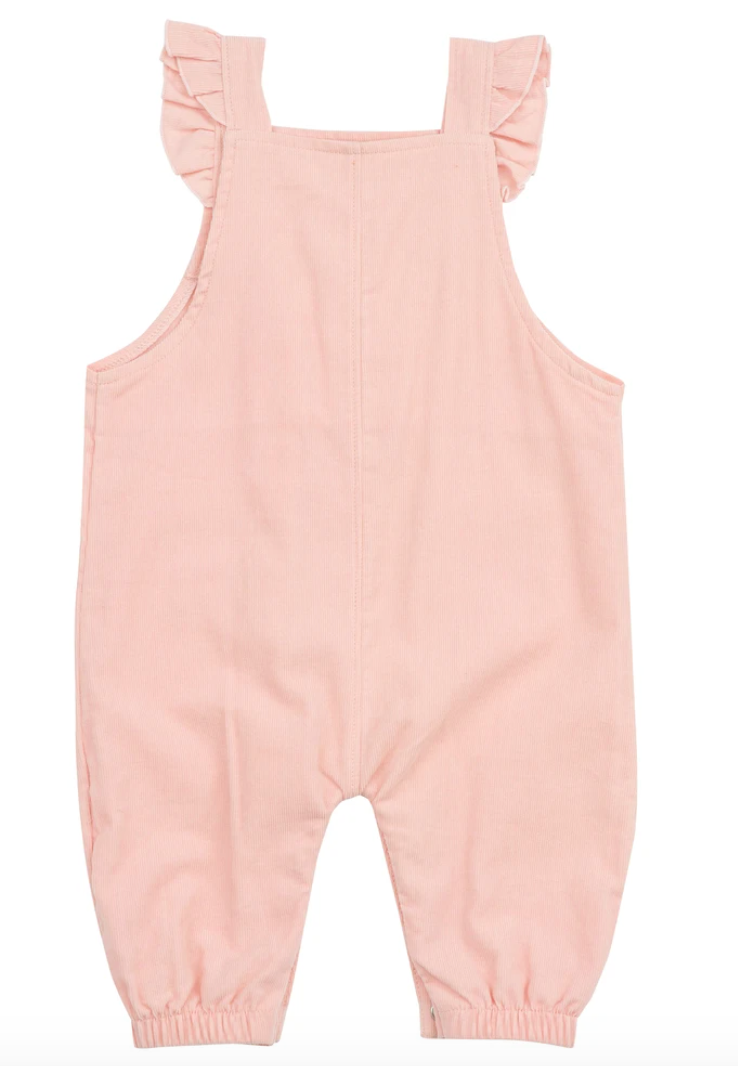 Corduroy Ruffle Overalls