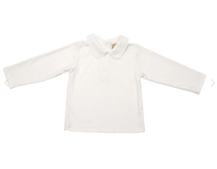 Peter Pan Shirt | Pima Long Sleeve | Worth Avenue White