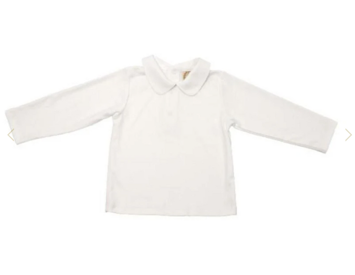 Peter Pan Shirt | Pima Long Sleeve | Worth Avenue White
