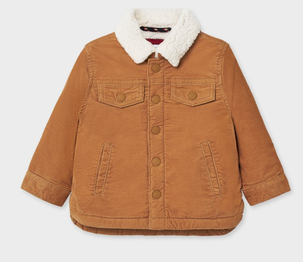 Almond Micro-Corduroy Baby Boy Jacket (2479)