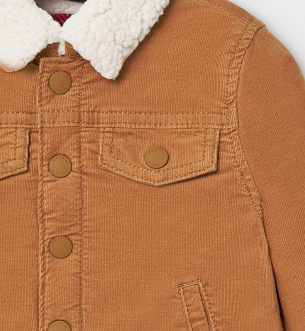 Almond Micro-Corduroy Baby Boy Jacket (2479)