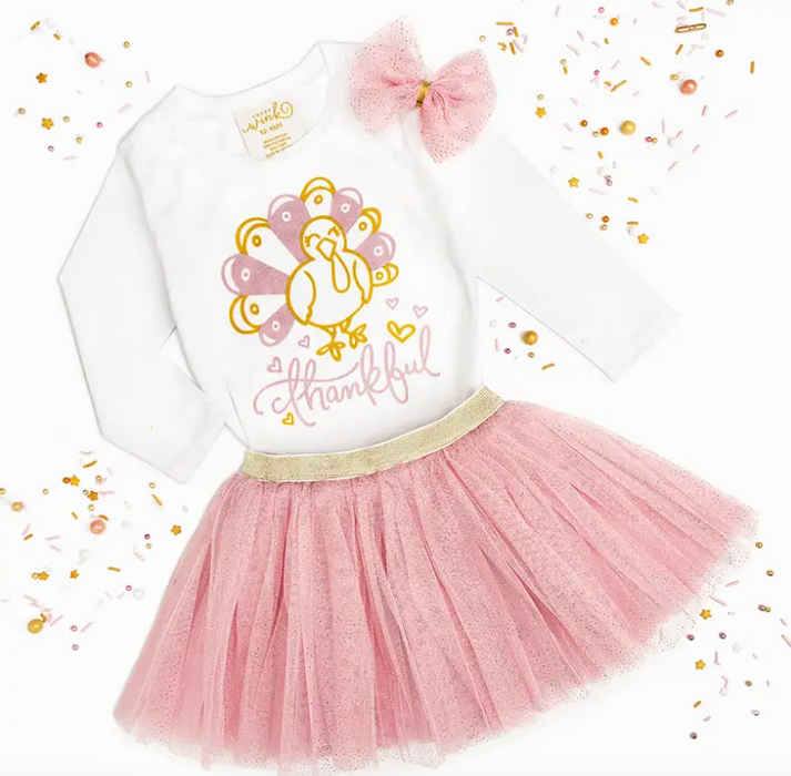 Thankful Turkey Long Sleeve Bodysuit