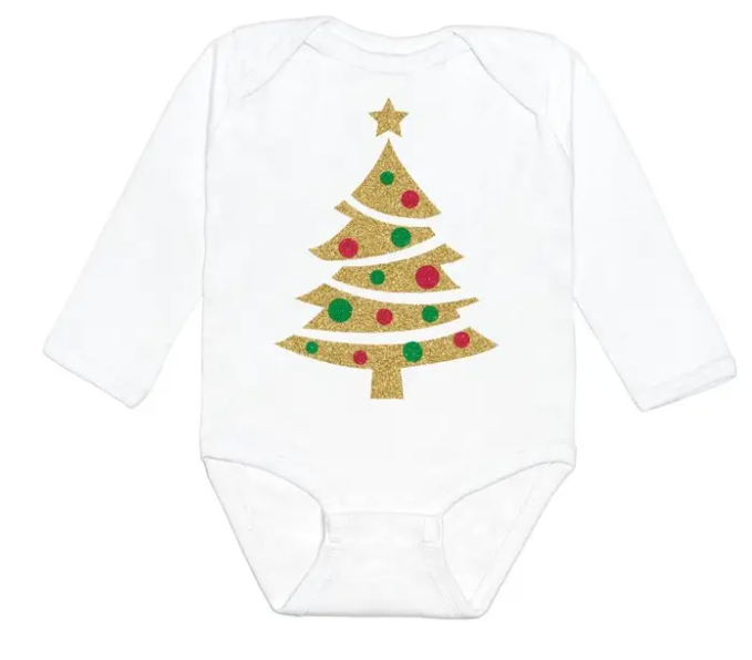 Christmas Tree Long Sleeve Bodysuit