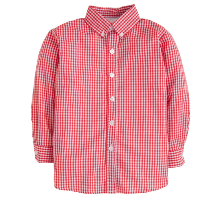 Button Down Shirt | Red Gingham