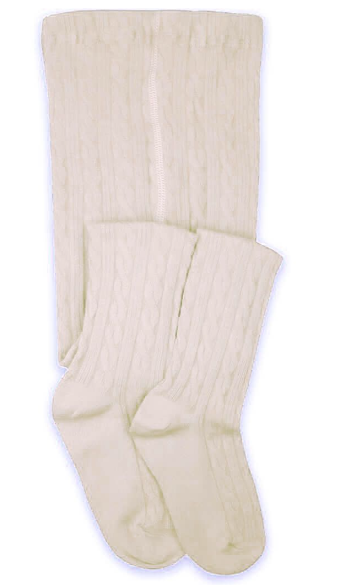Jefferies Socks Classic Cable Ivory Tights 1 Pair (1560)