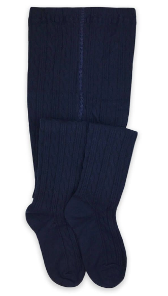Jefferies Socks Classic Cable Navy Tights 1 Pair (1560)
