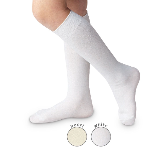 Classic Nylon Knee High White Socks | White | 01603