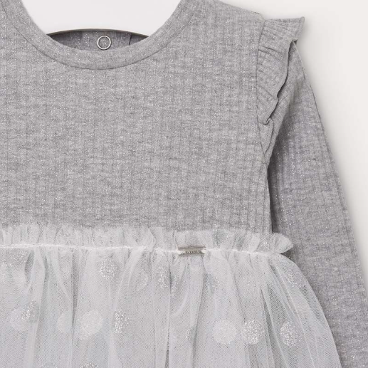 Silver Tulle Baby Girl Dress (2964)