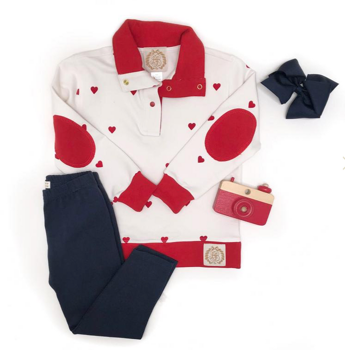 Pendleton Popped Collar | Heart Eyes with Richmond Red